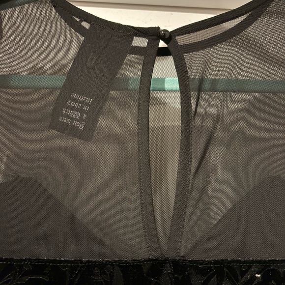 Killstar Black Long Sleeve Dress with Sheer Accents - Picture 7 of 10